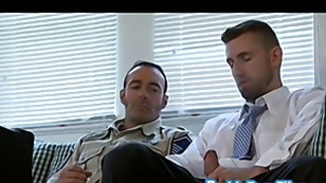 Mature men in uniforms go for blowjobs and hard anal sex