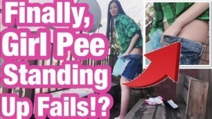 Fail to Girl Pee Standing Up!? Japanese Blowjob & Handjob, Piss, Uncensored, Amateur, Youtuber